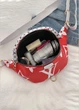 Женская сумка Louis Vuitton LV004-2 бананка через плечо красная белая крышка - изображение 2