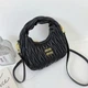 Женская сумка багет Miu miu 9018 черная - изображение 2