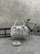 Жіноча сумка крос-боді Miu miu 18119 срібляста - зображення 8