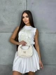 Женская сумка багет Miu miu 2178 белая - изображение 8