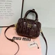 Женская сумка кросс-боди Miu miu 2310 (19×13×6) темно-коричневая - изображение 2