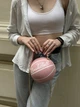 Женская розовая круглая сумка BASKETBALL мяч на цепочке - изображение 5