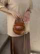 Жіноча коричнева кругла сумка BASKETBALL м'яч на ланцюжку - зображення 7
