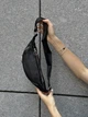Женская черная классическая бананка 2968 поясная сумка - изображение 4