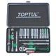 Набор инструмента 1/4" 18ед. дюймового 3/16"-9/16" (длинные головки) TOPTUL GCAD1813 - изображение 2