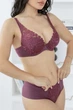 Комплект белья: бюстгальтер push-up и бразилианы 9449 Balaloum марсала 90C/2XL - изображение 3