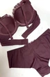Комплект белья: бюстгальтер push-up и бразилианы 9449 Balaloum марсала 90C/2XL - изображение 8