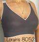 Бесшовный топ-бюстгальтер 8052 Lora Iris графит L - изображение 5