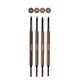 Олівець для брів механічний водостійкий Parisa ABR-311 Micro brow pencil №311 Глибокий Коричневий, 0,15 г - изображение 7