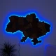 Настенная объемная 3D-карта Украины на английском языке с синей подсветкой (220 В) в коробке размером 143 × 100 см Гранд Презент - изображение 2