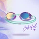 Очки для плавания стартовые зеркальные Sulang с диоптриями -4.00, зеленые - изображение 4