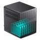 Корпус JONSBO N3 Black для NAS, алюминиевый, для плат ITX, блок питания SFX, 8+1 отсеков для дисков, два вентилятора 100 мм - изображение 7