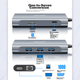 7-дюймовий розширювальний док-станційний USB-хаб Acer Type-C, порт HDMI/VGA/10 Gigabit Ethernet, сумісний з ноутбуками MacBook, адаптером-конвертером Huawei - зображення 5