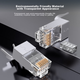 Конектори Shengwei CRJ6050P RJ45 Cat6A екрановані двосекційні, 50 шт - зображення 6