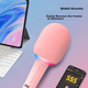 Soaiy MC52 Микрофон-колонка, беспроводная караоке-машина с Bluetooth для домашнего использования, детского пения, семейных онлайн-трансляций, KTV, с одним микрофоном, розовый - изображение 12
