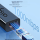 Кабель-адаптер Aigo USB - RJ45 Gigabit Ethernet, док-станція для ноутбука, сумісний з док-станціями Lenovo, Xiaomi, Apple R02A (металевий) - зображення 5