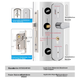 Замок дверной HOTUN KTS02-M125 для деревянных межкомнатных дверей, универсальный, с регулировкой размера - изображение 4