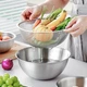 Набор Onlycook из нержавеющей стали 304: дуршлаг, корзина для промывки риса и миска, 24 см - изображение 4