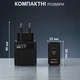 Зарядное устройство 65W блок питания быстрая зарядка USB Type C GaN для телефона ноутбука планшета евро адаптер сетевой Fast Charger PD QC 3.0 легкий для путешествий Travel UN-20B Черное 8_1_0_1 - изображение 5