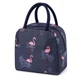 Сумка для ланча Lesko BBO15 Flamingo Dark Blue ланч бэг на молнии с карманом термосумка - изображение 2