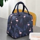 Сумка для ланча Lesko BBO15 Flamingo Dark Blue ланч бэг на молнии с карманом термосумка - изображение 3