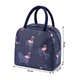 Сумка для ланча Lesko BBO15 Flamingo Dark Blue ланч бэг на молнии с карманом термосумка - изображение 6
