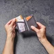 Гаманець Lifeventure Recycled RFID Card Wallet вощений RFID-захист 4 слоти для карток Grey - зображення 8