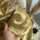 Штори жакард «Вензель» золотисті 150×270 см, 2 шт, тасьма - зображення 2