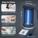 Электрический влагозащищенный уничтожитель насекомых YISSVIC HK-1, 4200V / 15W, 2-в-1 УФ-приманка и LED-подсветкой, защита IPX4, прибор против насекомых, лампа ловушка для насекомых - изображение 2