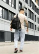 Мужской рюкзак-ролл Sambag RollTop LTT черно-оранжевый Oxford городской многофункциональный рюкзак 51941 - изображение 6