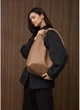 Жіноча сумка Sambag HOBO L кавова з екокожі велика містка hobo-сумка 51924 - зображення 1