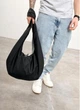 Чоловіча сумка Sambag HOBO WEAVE чорна через плече містка для ноутбука 15.6 дюйма міська 62292 - зображення 9