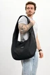 Чоловіча сумка Sambag HOBO WEAVE чорна через плече містка для ноутбука 15.6 дюйма міська 62292 - зображення 10