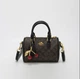 Жіноча сумка кофейна Coach Micro Rowan Satchel Crossbody Bag with Cherry Charm. сумка коач з фірмовим візерунком C - зображення 4