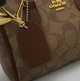 Жіноча сумка коричнева Coach Micro Rowan Satchel Crossbody Bag with Cherry Charm. сумка коач з фірмовим візерунком C - зображення 8