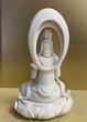 Статуэтка Будда Гуаньинь на лотосе 3D печать пластик белый 100 мм - изображение 2