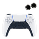 Набір Геймпад Бездротовий Sony PlayStation 5 DualSense White + Накладки на Стіки RMC PlayStation 5 4 3 2 1 Xbox Black White - зображення 1