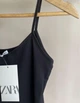 Майка Zara черная с тонкими бретельками, размер С - изображение 4