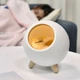 Креативний портативний дитячий нічник Котик у будиночку Cat House Білий Світильник з регулюванням яскравості 5268323 - зображення 7