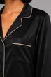 Жіноча піжама з італійського шовку BOBRAND "Premium Black" - 2XL - изображение 3
