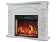 Каминокомплект ArtiFlame Alioth AF28S белый 3D эффект живого пламени и тления поленьев со звуком и обогревом - изображение 3