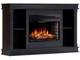 ТВ тумба с камином ArtiFlame Brittany AF25 венге 3D эффект живого пламени и тления поленьев со звуком и обогревом - изображение 2