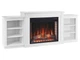 ТВ тумба с камином ArtiFlame Vogue AF28S белый 3D эффект живого пламени и тления поленьев со звуком и обогревом - изображение 2