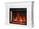 Каминокомплект ArtiFlame Boston AF28S белый 3D эффект живого пламени и тления поленьев со звуком и обогревом - изображение 3