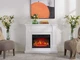 Каминокомплект ArtiFlame Toscana AF23BS белый с эффектом живого огня со звуком и обогревом - изображение 8