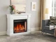Каминокомплект ArtiFlame Boston AF28S белый 3D эффект живого пламени и тления поленьев со звуком и обогревом - изображение 6