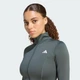 Женская олимпийка Optime Essentials Full-Zip adidas KT1257 (XL) серый (4069993366711) - изображение 6