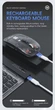 Беспроводной комплект клавиатура и мышь Cyberpunk Style бесшумный набор Bluetooth/2.4 ГГц с RGB-подсветкой Black - изображение 10
