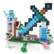 Конструктор Minecraft Большой алмазный меч с башней фигурками героев Крипером скелетом и свинкой 359 деталей Майнкрафт My World - изображение 6