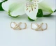 Сережки Royal з білою керамікою - изображение 1